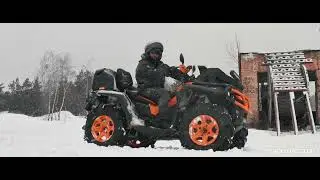 SNOW RACE. CINEMATIC ATV VIDEO.