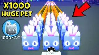 Equipping 1000 Huge Pets in Pet Simulator Z Roblox 😱