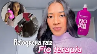 RETOQUE DA PROGRESSIVA FIOTERAPIA - cabelo crespo com fio terapia