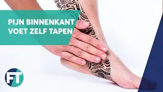 Pijn aan de binnenkant van de voet en scheenbeen zelf tapen » Instructie » FysioTape