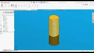 How to Create Metric Thread in SolidWorks - Helix and Spiral, Sweep Cut