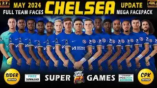 CHELSEA Full Team New Update Facepack 2024 | SIDER ◆ CPK | PES 2021 | Football Life 2024 | All Patch