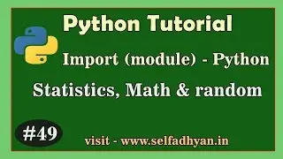 Import Library - Math in Python | Statistic in Python | Module Python - Python Tutorial in Hindi