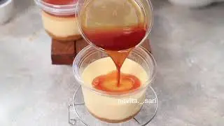 Dessert Cup Pudding Caramel (Resep di Deskripsi)