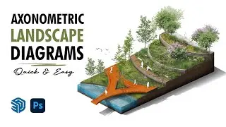 Axonometric Architecture Diagram Tutorial | QUICK & EASY | Beginner Level