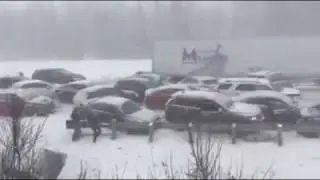 50-vehicle pile-up on Highway in Canada today