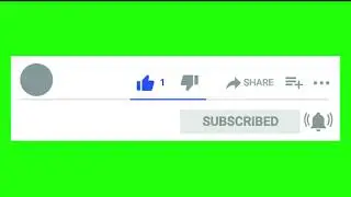 YouTube like subscribe bell icon buttons green screen | End Screen