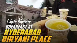 Tasting Tradition: Breakfast At Hyderabad House - Biryani Place. Trying chola bhatura #desi #food