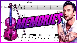 MEMORIES partitura violín/ partitura violino / violin sheet - easy violin sheet / Maroon5