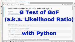 Python - G-test of Goodness-of-Fit