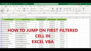 Select First row of filtered data VBA | Get row number of filtered row VBA | 
