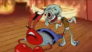 Insane Squidward killed Mr.Krabs