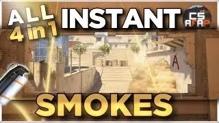 ALL INSTANT smokes (window, con, top-con, B short) on MIRAGE | CS2 afap