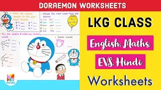 Doraemon Worksheets / LKG Syllabus /  LKG English Maths GK Worksheets/ Maths Worksheet for LKG Class