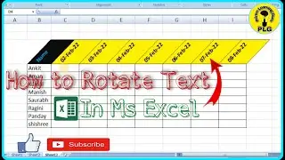Rotate text direction in Ms Excel.|How to rotate text in excel.|#Princelearningguru.