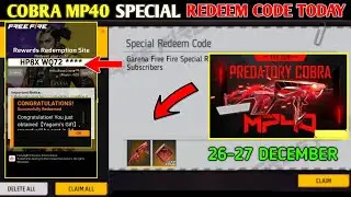 FREE FIRE REDEEM CODE TODAY 26 DESEMBER REDEEM CODE FREE FIRE | FF REDEEM CODE TODAY 26 DESEMBER 🔥