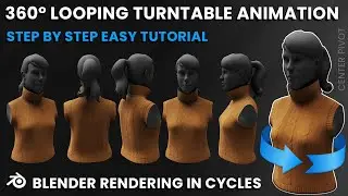 Mastering 360 Turntable Animation in Blender | Step-by-Step Tutorial | Center Pivot