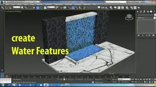 Creating waterfalls in 3Ds max runing water