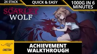 Scarlet Wolf - Achievement Walkthrough (1000G IN 6 MINUTES) Easy Visual Novel