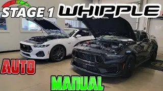 2024 Mustang WHIPPLE STAGE 1 SUPERCHARGER DYNO (AUTO & MANUAL) STOCK on 93 octane then added tricks