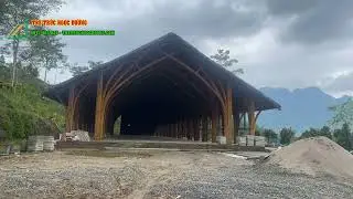 Stunning Curved Bamboo House Completion in Hoa Binh, Vietnam - Green Architecture with Lake Views