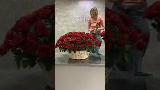 Собираем корзину из красных роз #shorts