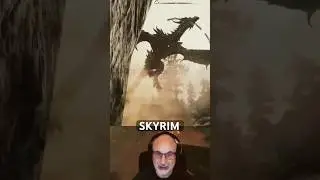 Escapando del dragón en SKYRIM #gameplay #skyrim #dragon #mods