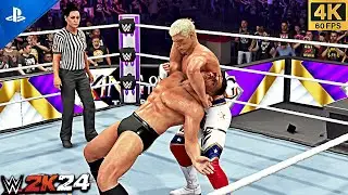 WWE 2K24 - Cody Rhodes VS Gunther - Champion vs Champion Match | 4K PS5