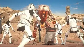 Clone Troopers vs Bounty Droids - STAR WARS JEDI SURVIVOR NPC Wars