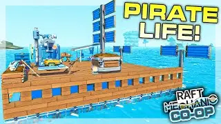 TRANSFORMING Our Raft Into a Proper Sailing Ship! (Scrap Mechanic Raft Co-op Ep. 3)
