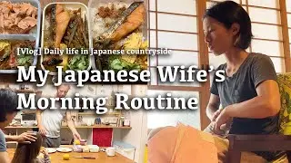 (V-log) My Japanese Wife's Morning Routine 🇯🇵 lunch boxes for school 🍱  Surf🏄️ Dinner 🍽️
