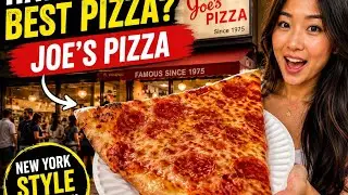NYC’s MOST FAMOUS Pizza?! 🍕🔥 Joe’s Pizza Broadway Review  Travel Vlog 🌍🍴
