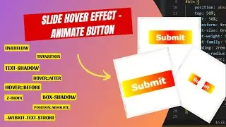 Slide Background Hover Effect | Animated Button Using Css