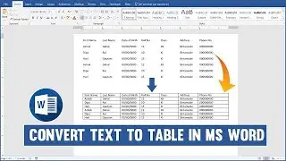 How to Convert Text to Table in MS Word (Easy Steps)