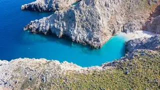 Seitan Limania beach Chania Crete Greece 4K