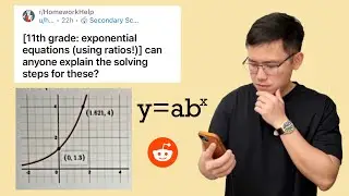 Can anyone explain the steps? The formula of an exponential function from two points. Reddit algebra