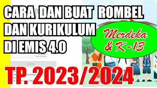 CARA MEMBUAT ROMBEL DAN KURIKULUM DI EMIS 4.0 #emismadrasah #madrasahhebatbermartabat