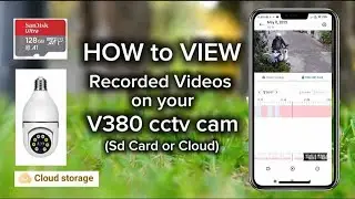 V380 Pro Wifi Camera SD Card Set-up and VIEW Recordings