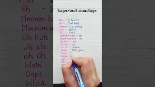 Important English - Wow...Whoa... Oh - Oh💯👩‍🏫✅️