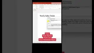 Embed and link Excel