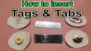 Learn how to attach metal handmade bag labels, magnetic snap buttons, bag closures with metal prongs