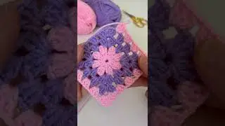 Easy Crochet Flower Granny Square Motif / Easy Crochet Baby Blanket Patterns