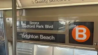 IND 6 Av Express: R68 (B) Train [Brighton Beach to Bedford Park Blvd #ConcourseLCL]