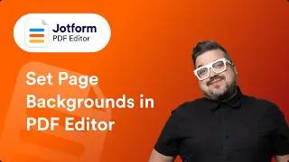 How to Set Page Backgrounds in Jotform PDF Editor