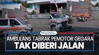 Pemotor Tertabrak Ambulans Gegara Tak Diberi Jalan