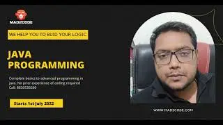 Online Java Programming Batch | 1st July 2022 | Mad2Code Academy