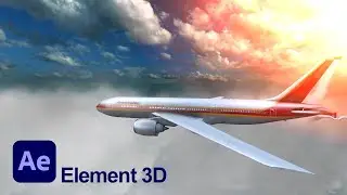 After effects -- Element 3D Airplane Motion + Camera Control Tutorial