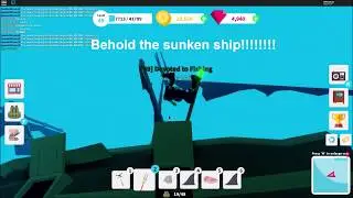 Roblox *Fishing Simulator* Epic Sunken Ship!