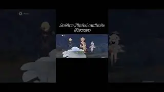 Aether Finds Lumines Flowers! #shorts #genshinimpact #genshin #dainsleif #lumine #aether
