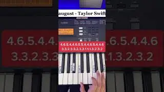august - Taylor Swift | Easy Piano Tutorial #piano #shorts